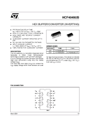 Datasheet HCF4049UB производства STMicroelectronics